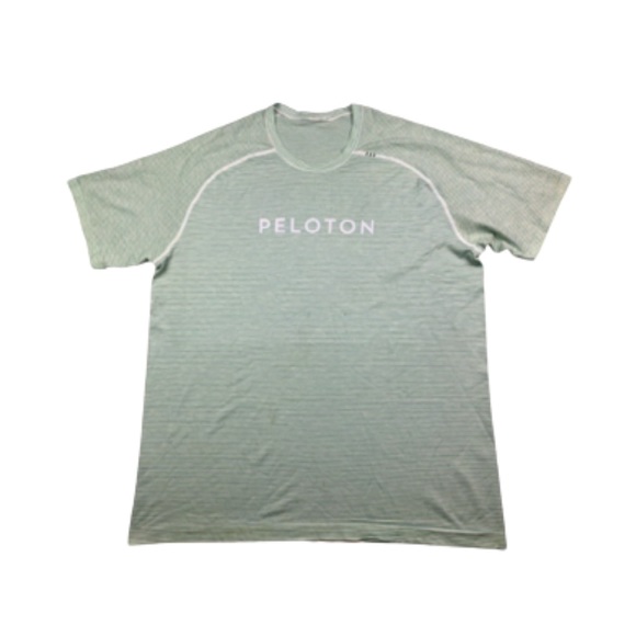 lululemon athletica Other - Lululemon X Peloton Striped Blue Green Athletic Tee